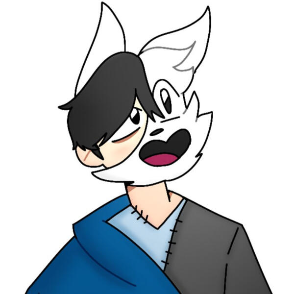 half-human, half-furry! • @idkblu • 2021